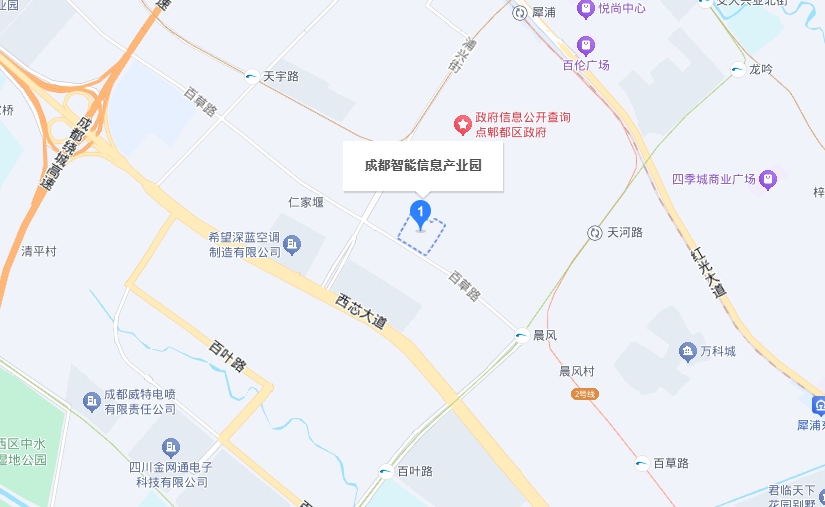 成都智能信息港位置图