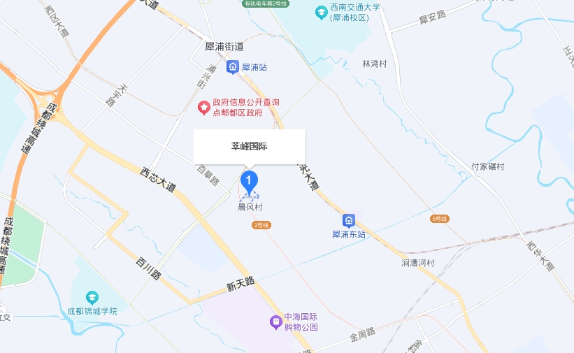 高新西区优质办公楼位置图